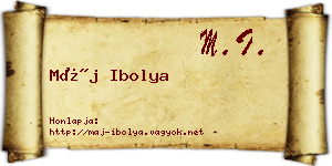 Máj Ibolya névjegykártya